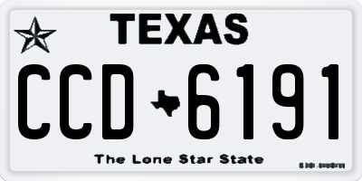 TX license plate CCD6191
