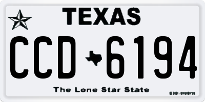TX license plate CCD6194