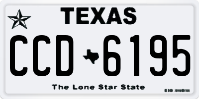 TX license plate CCD6195