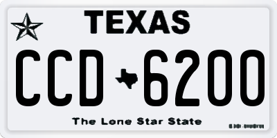 TX license plate CCD6200