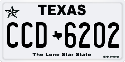 TX license plate CCD6202