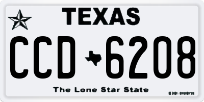 TX license plate CCD6208