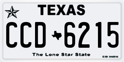 TX license plate CCD6215