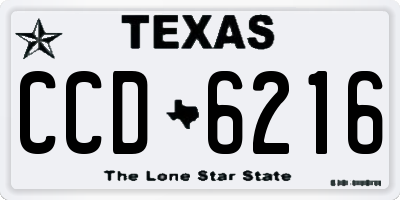 TX license plate CCD6216