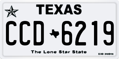 TX license plate CCD6219