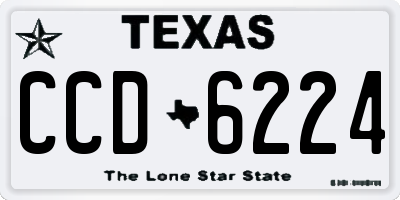 TX license plate CCD6224