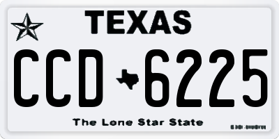 TX license plate CCD6225