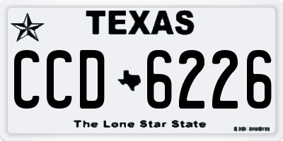 TX license plate CCD6226