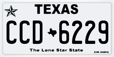 TX license plate CCD6229