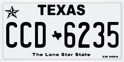 TX license plate CCD6235