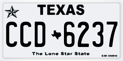 TX license plate CCD6237