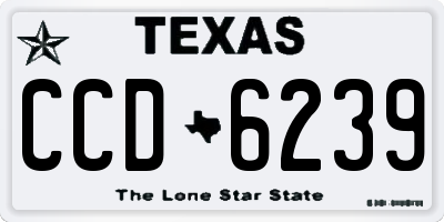 TX license plate CCD6239