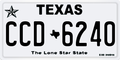 TX license plate CCD6240