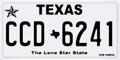 TX license plate CCD6241