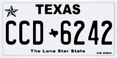 TX license plate CCD6242