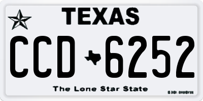 TX license plate CCD6252