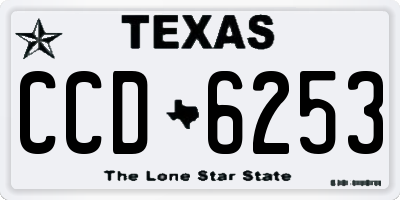 TX license plate CCD6253