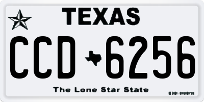 TX license plate CCD6256