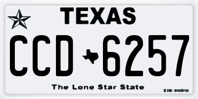 TX license plate CCD6257