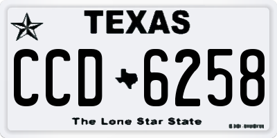 TX license plate CCD6258
