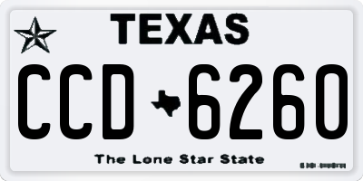 TX license plate CCD6260