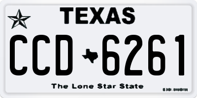 TX license plate CCD6261