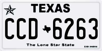 TX license plate CCD6263