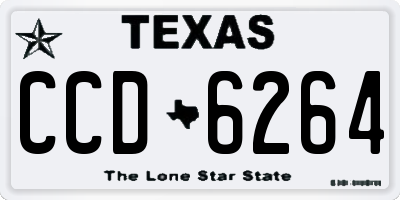 TX license plate CCD6264