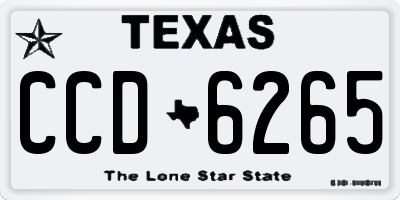 TX license plate CCD6265