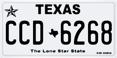 TX license plate CCD6268