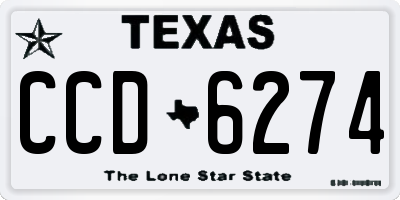 TX license plate CCD6274