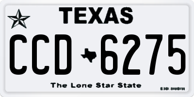 TX license plate CCD6275