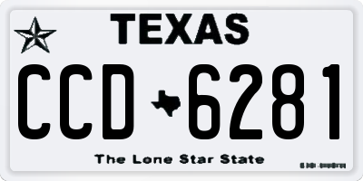 TX license plate CCD6281