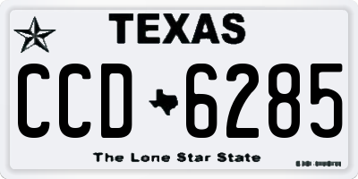 TX license plate CCD6285