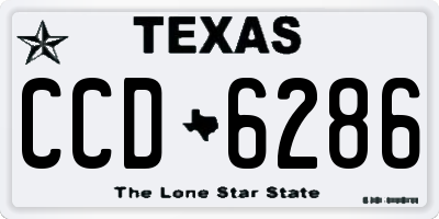 TX license plate CCD6286