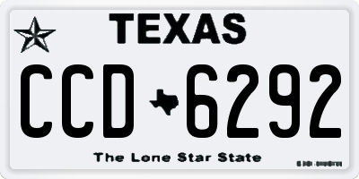 TX license plate CCD6292