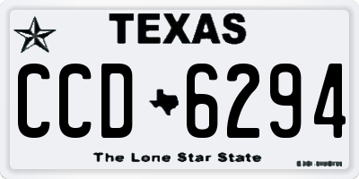 TX license plate CCD6294