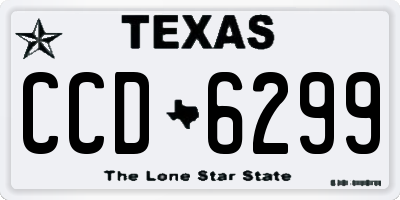TX license plate CCD6299