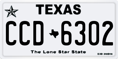 TX license plate CCD6302
