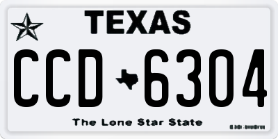 TX license plate CCD6304
