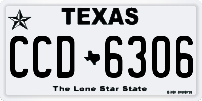 TX license plate CCD6306