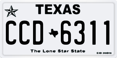 TX license plate CCD6311