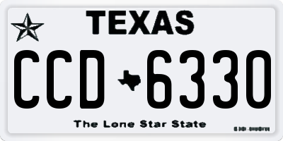 TX license plate CCD6330