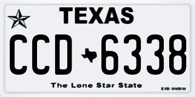 TX license plate CCD6338
