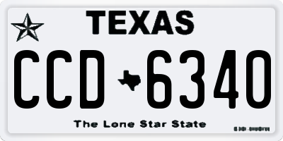 TX license plate CCD6340