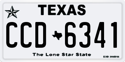 TX license plate CCD6341