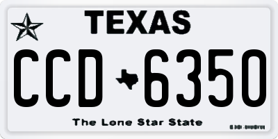 TX license plate CCD6350