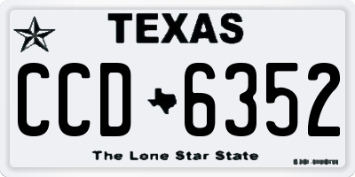 TX license plate CCD6352