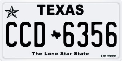TX license plate CCD6356