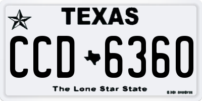 TX license plate CCD6360